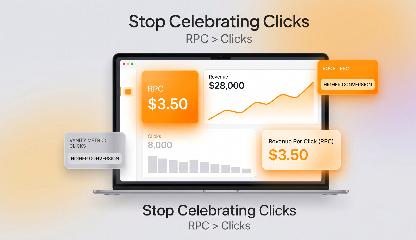 Stop Celebrating Clicks: Why Revenue Per Click (RPC) is the only metric that matters in 2026.