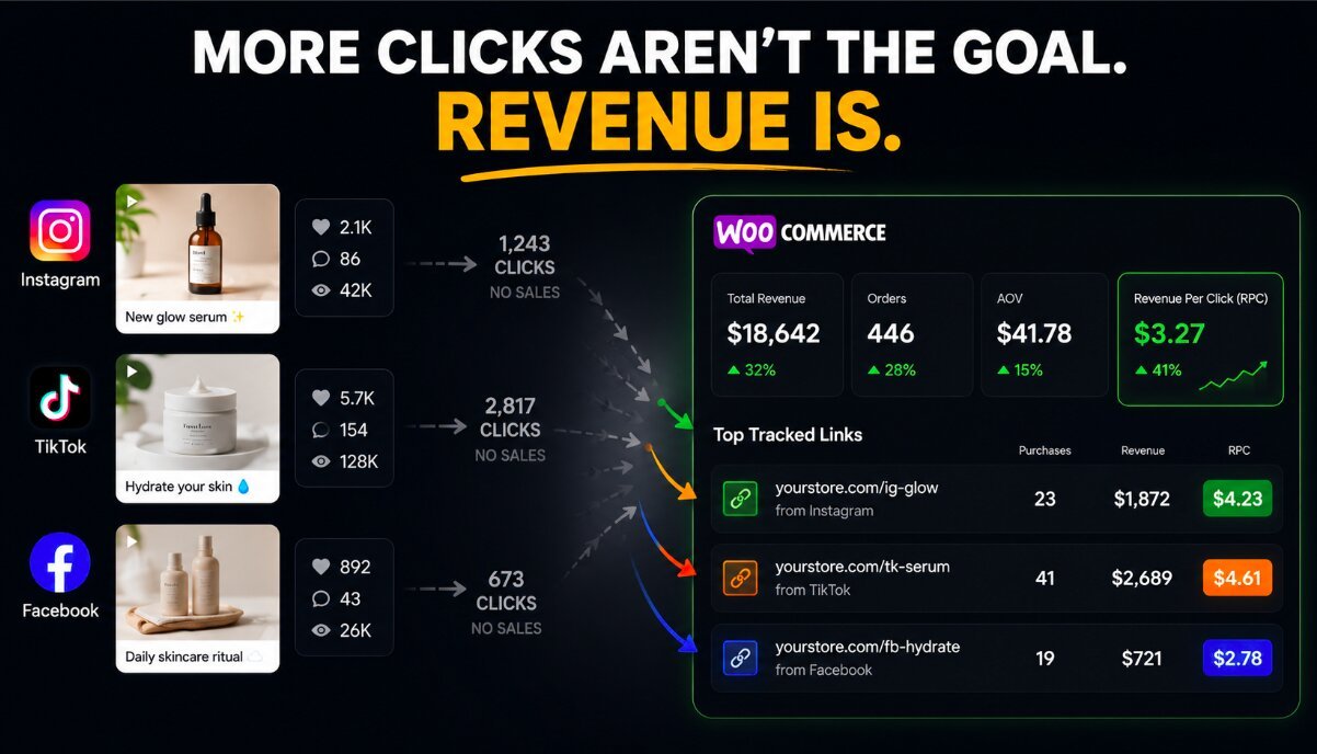 WooCommerce Social Media Tracking: How to Know Which Social Post Actually Sold Your Products