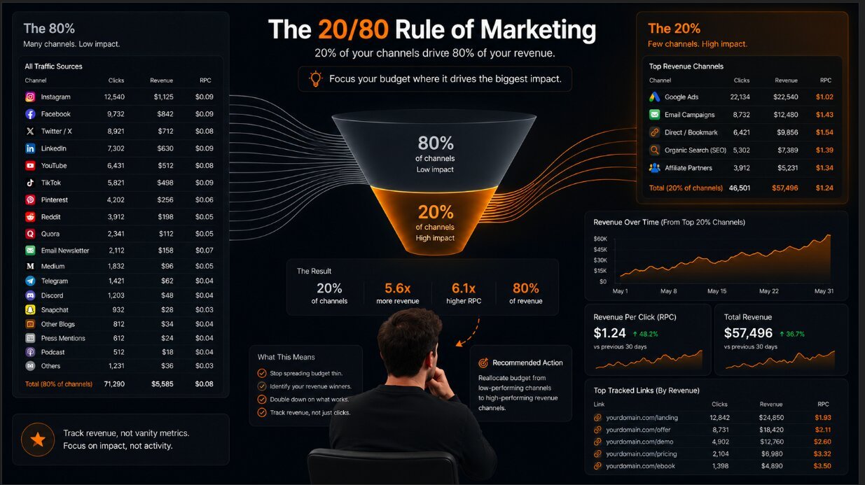 The 20/80 Rule of Marketing Channels: How to Find Your Winning 20%